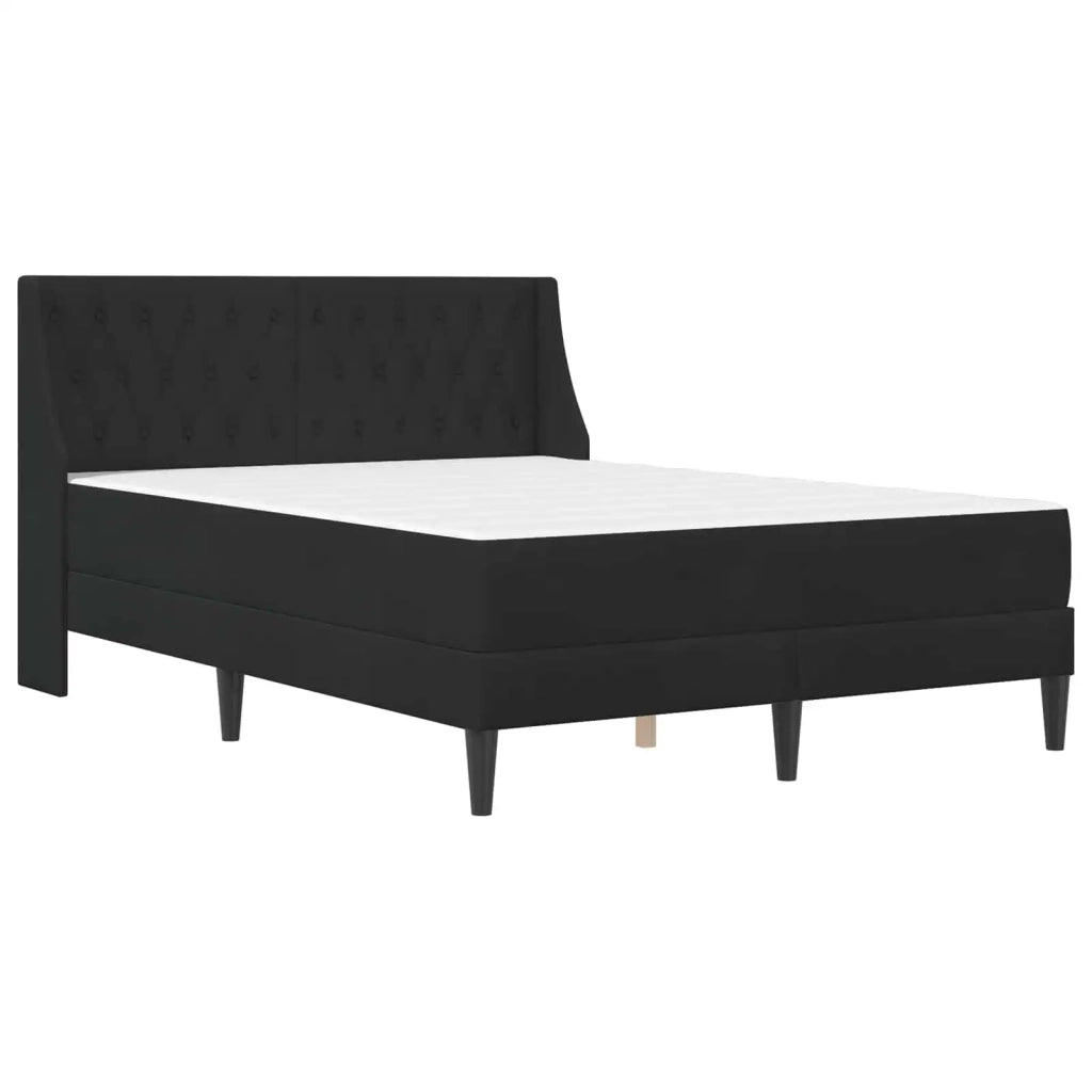 Struttura letto con materasso-Giroletto Nero 120 x 190 cm Velluto 307691