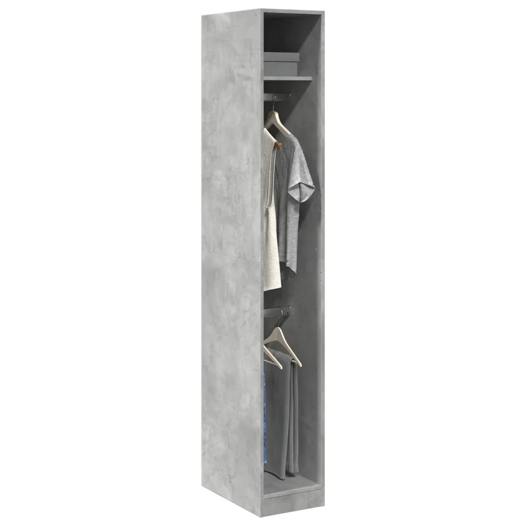 Armadio Grigio Cemento 30x50x200 cm in Legno Multistrato CFW6451289