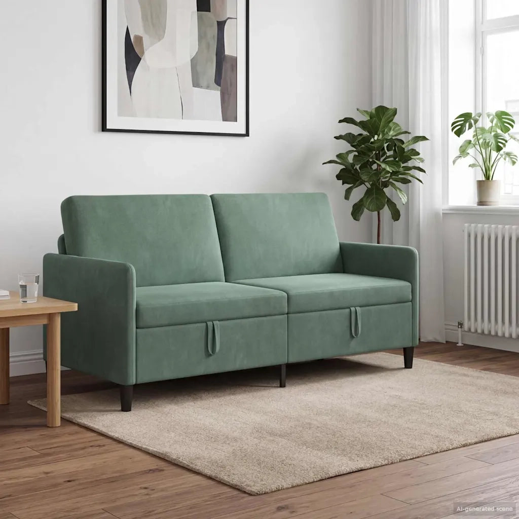 Divano con Storage Verde Mare 172 x 78 x 87 cm Poliestere 42036972