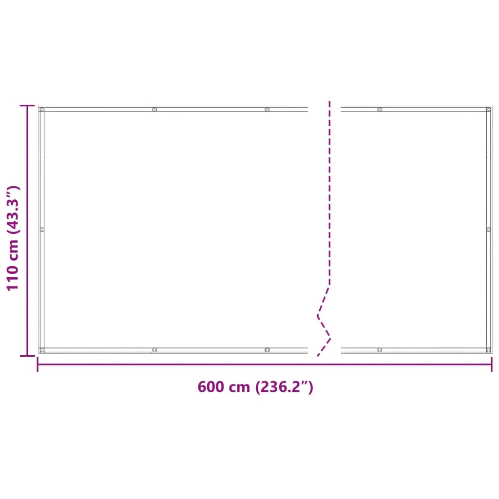 Schermo da balcone-Pannello per balcone Blu 110 x 600 cm Tessuto Oxford