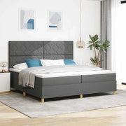 Letto a molle con materasso Grigio scuro 200 x 200 cm Tessuto 3339722