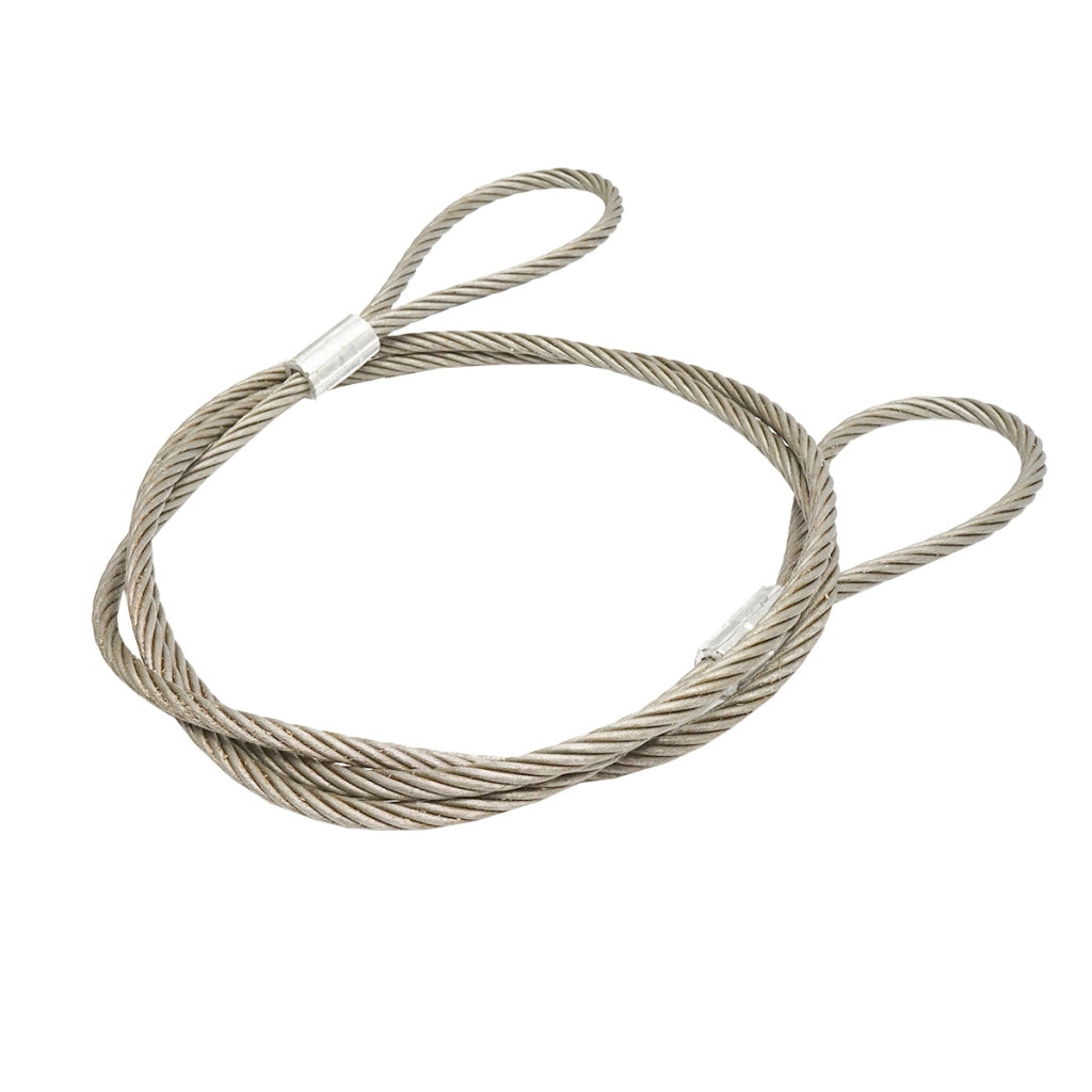 Cavo per verricello in acciaio 6x37 fi 14mm 6m con 2 occhielli