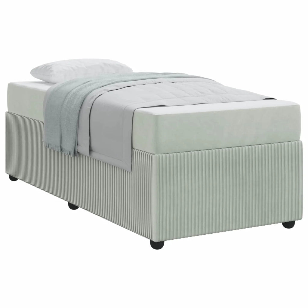 Struttura del letto-Giroletto Grigio chiaro 80 x 200 cm Tessuto 665212