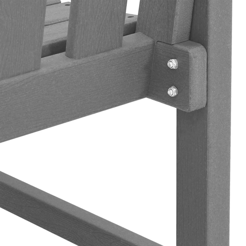 Panchina da giardino Grigio chiaro 120 x 59 x 88 cm HDPE 42006603