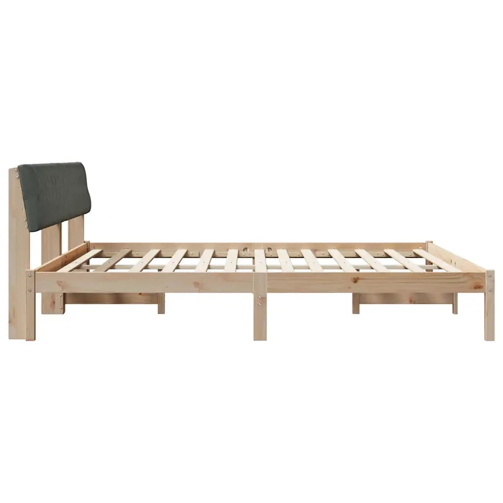 Struttura del Letto marrone e grigio scuro 200 x 200 cm 3394339