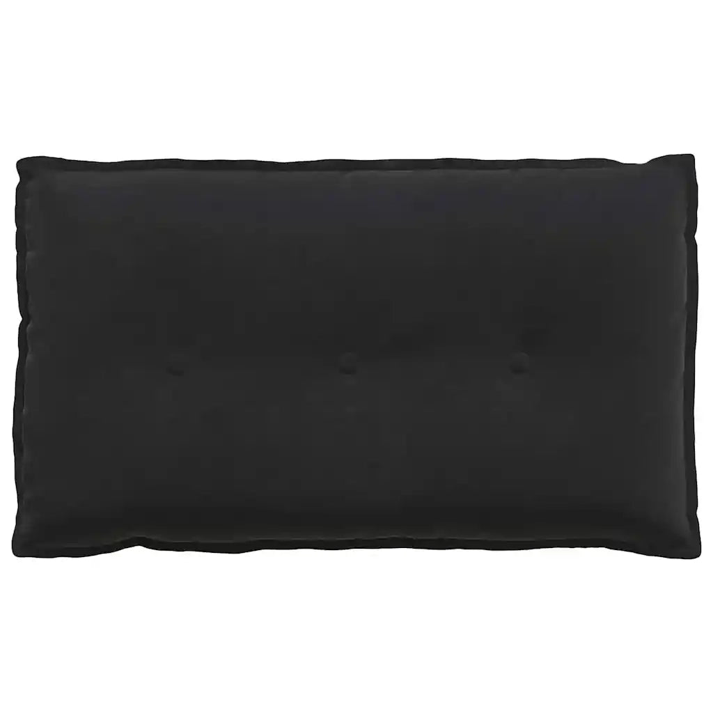 Cuscino per Schiena Nero 80 x 50 cm Tessuto in Cords 42014724