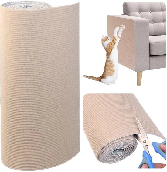 40 x 200 cm Mat per gatto autoscatolante, protezione per mobili e divano per gatti, scatolato per gatti con protezione contro graffi (khaki)