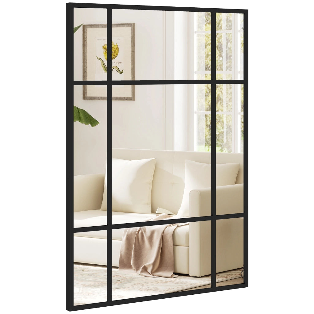 Specchio da Parete Rettangolare ¨C Xylo ¨C Cornice Metallo Nero 70x50 cm