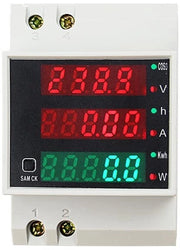 Ampèremetro Digitale - Monitor di Energie - Contatore Slim per Rail - Multifunzionale Voltmetro - Per Interno e Esterno - 100A - 80-300V