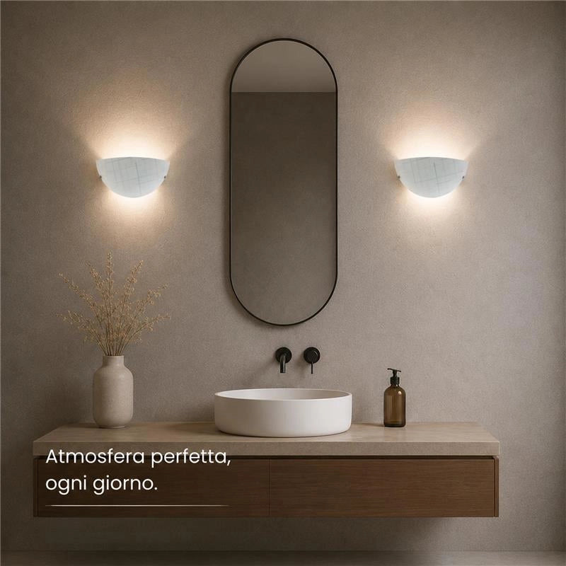 PAMELA APPLIQUE DA PARETE E27  CON 1 LUCE