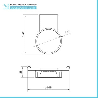 Set accessori a muro 6 pezzi in acciaio cromato e viti incluse Futura