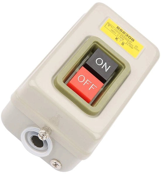 Interfaccia a pulsante - Interruttore a 3 fasi - Interruttore isolante a 3 fasi - Installazione facile - AC 380V - Interruttore a 3 poli self-locking - Ideale per motori...