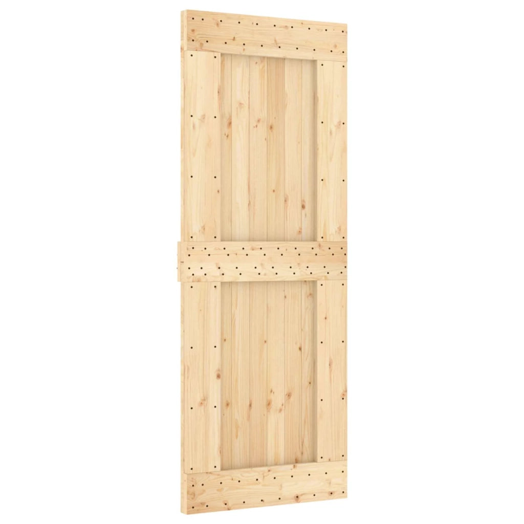 Porta scorrevole Naturale e Bianco 80 x 210 cm 3444958