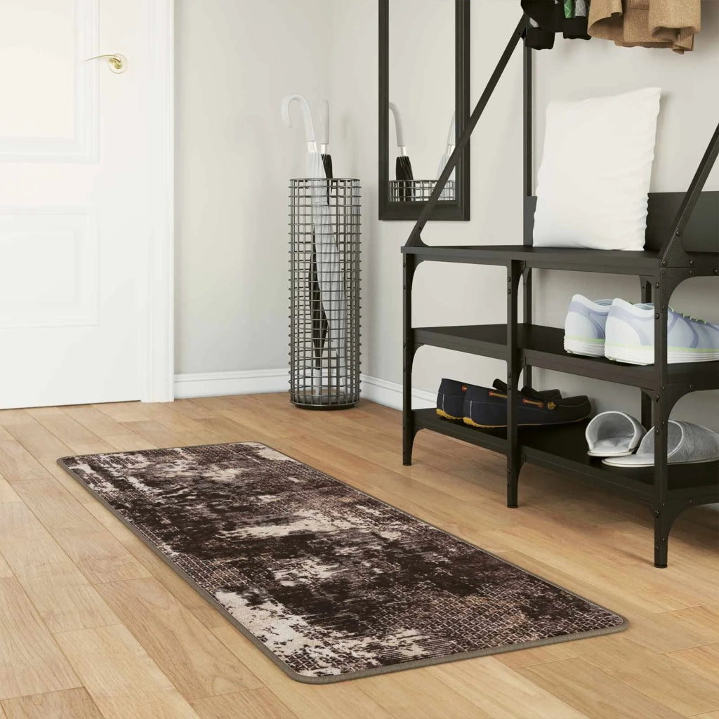 Runner Tappeto MARSA Nero 50 x 200 cm Poliestere e PVC 42023368