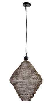 Lampadario a Sospensione in Metallo Intrecciato Forma Rombo - DARIO
