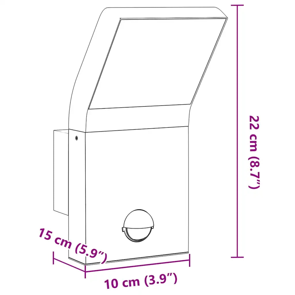 Applique con LED e Sensore Bianca in Alluminio Pressofuso 4006274
