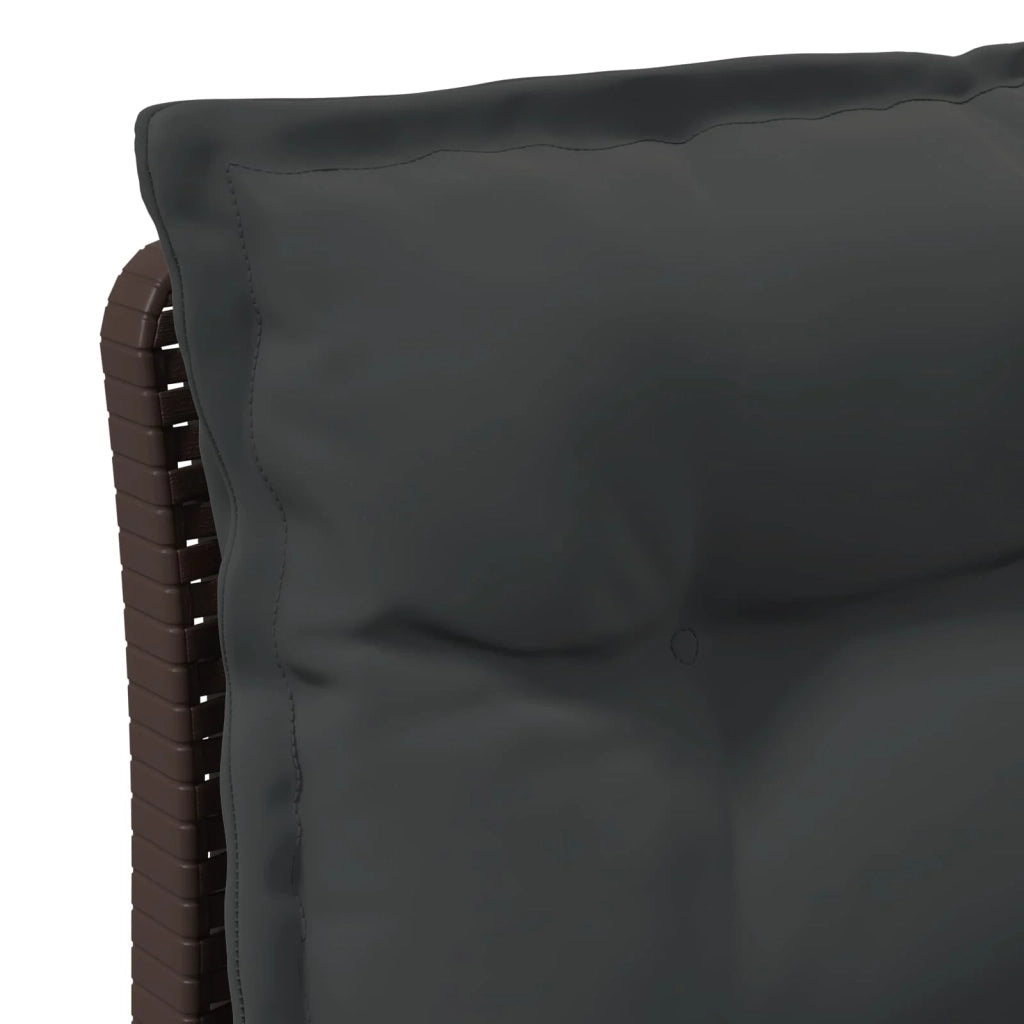 Divano da giardino 3 posti con cuscini in look rattan PP 8011909