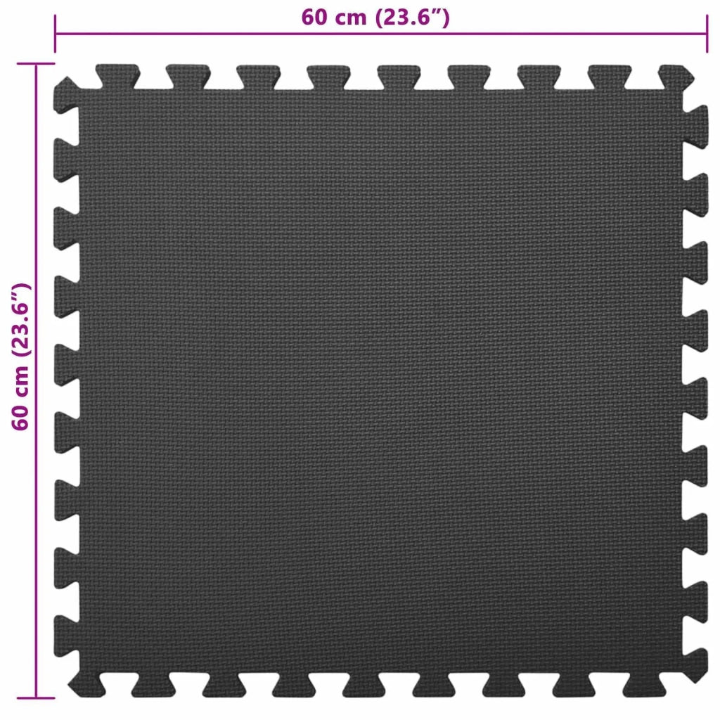 Tappetino per piscina 12 pcs Nero 4,32 ㎡ Schiuma EVA 3433272