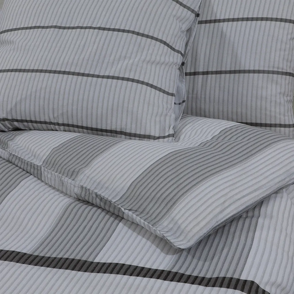 Set Copripiumino Grigio 200x200 cm in Cotone CFW2035579