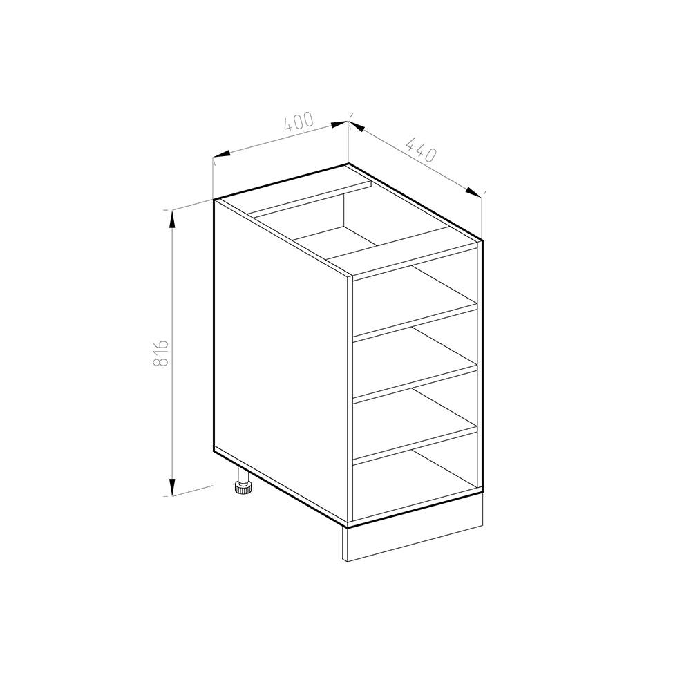 Vicco Scaffale da cucina Bianco 40 cm , PL Marmo