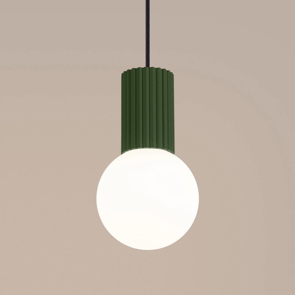 Lampada a sospensione HALO 1 verde oliva