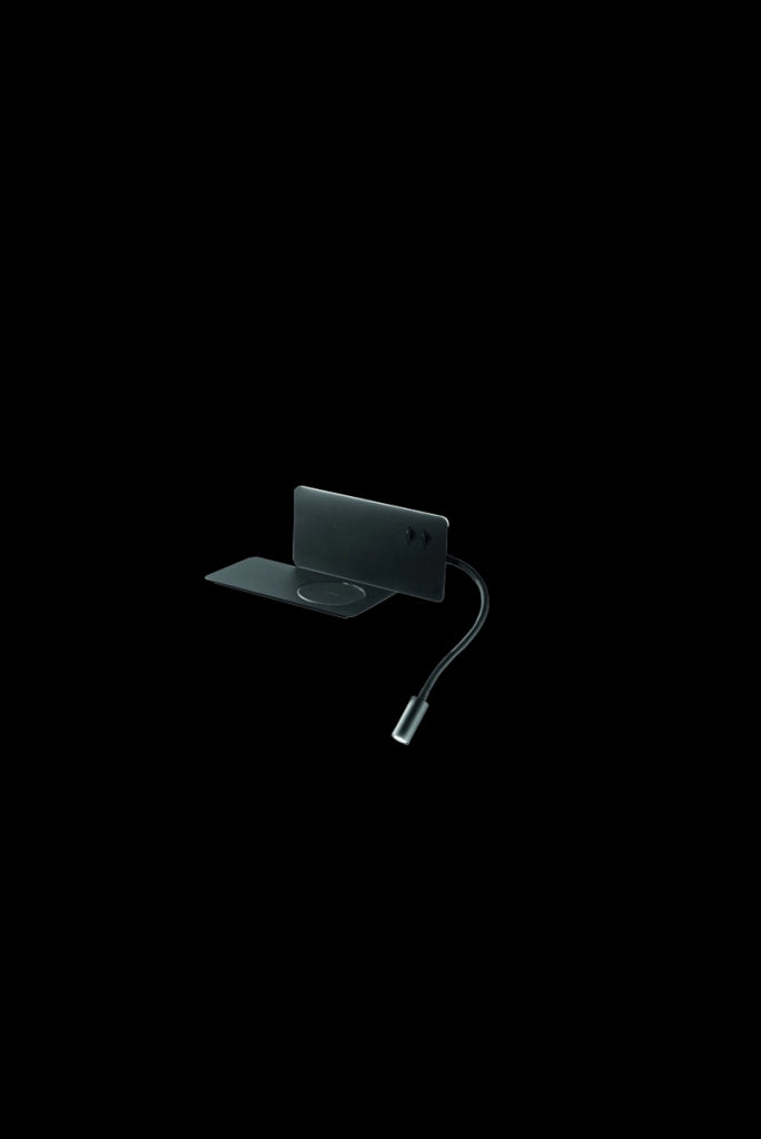 APPLIQUE DA COMODINO FLAT A LED DESTRO NERO 3000K 790LM 9W