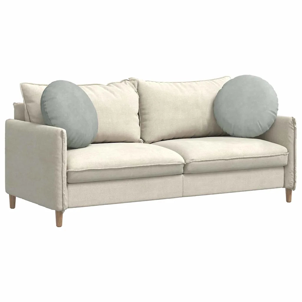 Cuscini per Seduta 2 pcs Grigio chiaro Ø50 x 19 cm Velluto 42014174