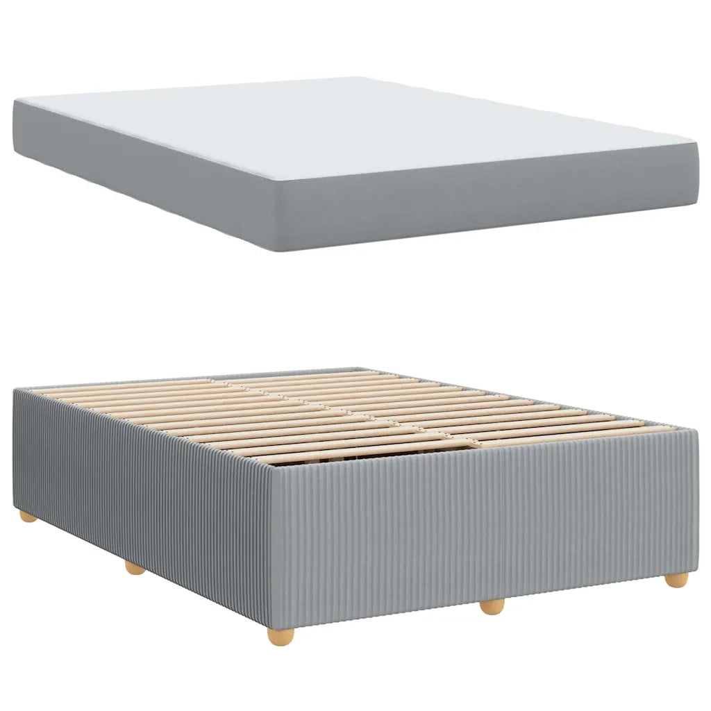 Letto matrimoniale | Letto per adulti | Struttura del letto Grigio chiaro 160 x 200 cm Tessuto