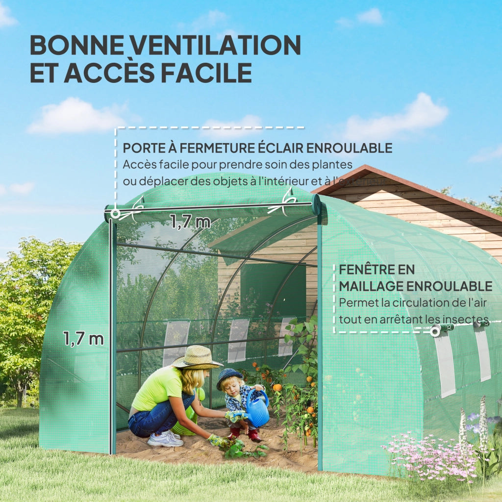 Serra Tunnel da Giardino ¨C Xylo ¨C Metallo Verde