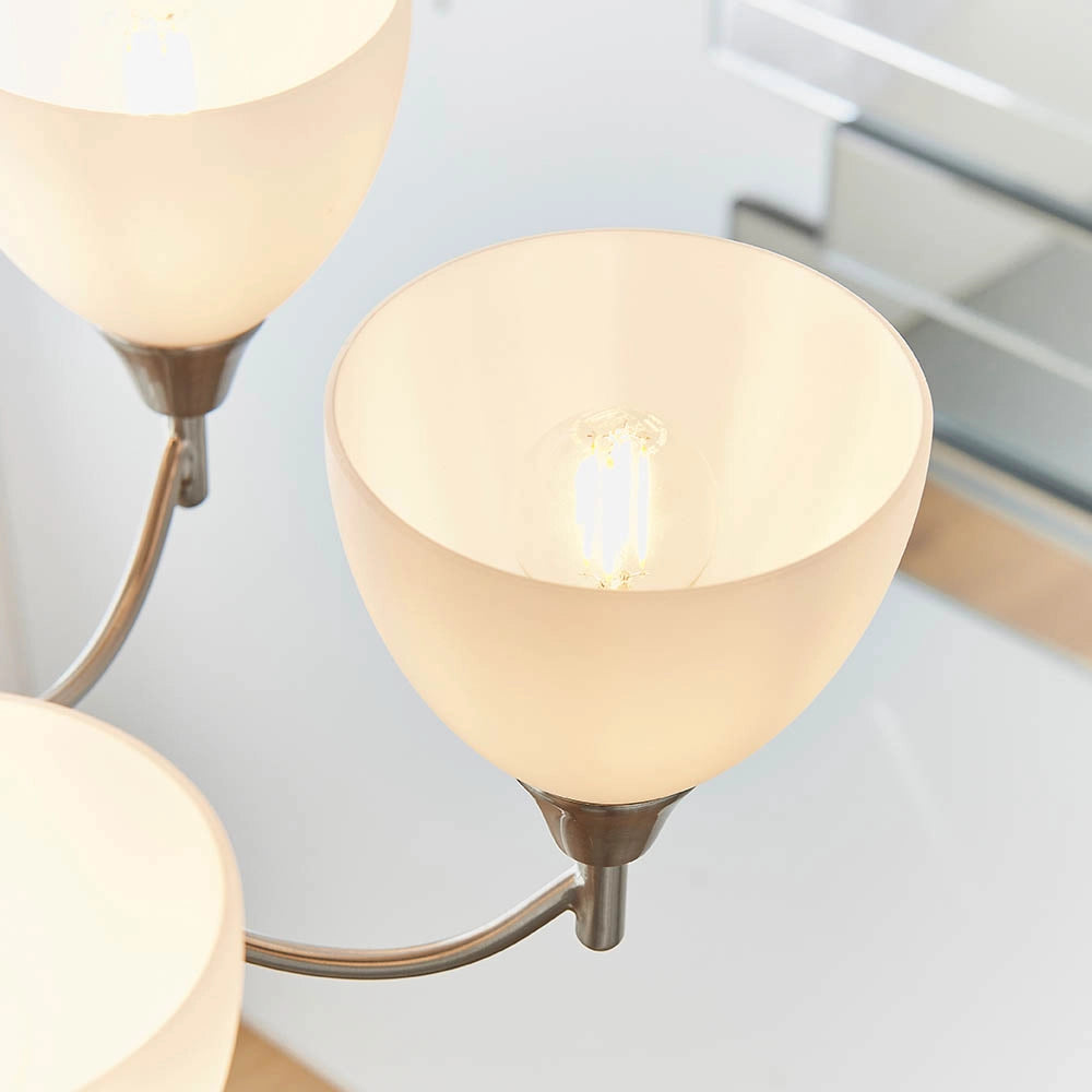 Lampadario classico Alton cromo satinato 5xE14 Endon