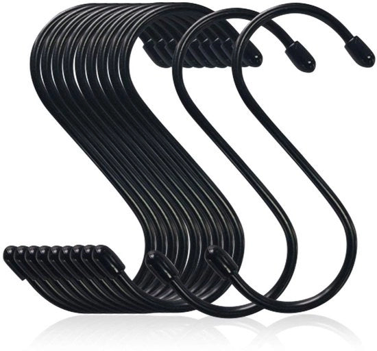 Haken da Soglia 20 Pack - S-haken - Grip forte - Materiale di alta qualità - Superficie in gomma morbida - Utilizzo multifunzionale - Haken di appoggio