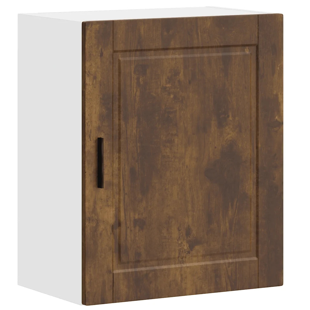 Pensili da Cucina 2 pz-Mobile Cucina da Parete Porto Rovere Fumo in Legno Multistrato