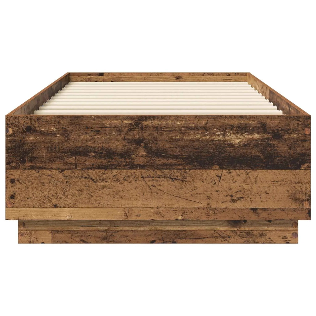 Letto con LED Legno antico 80 x 200 cm Legno ingegnerizzato 3429568