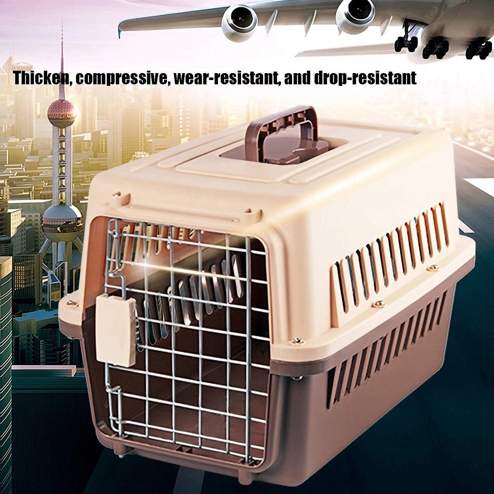 Trade Shop - Trasportino Per Animali Trasporto Gatti Cani Gabbia Viaggio Portatile 66x47x46cm -