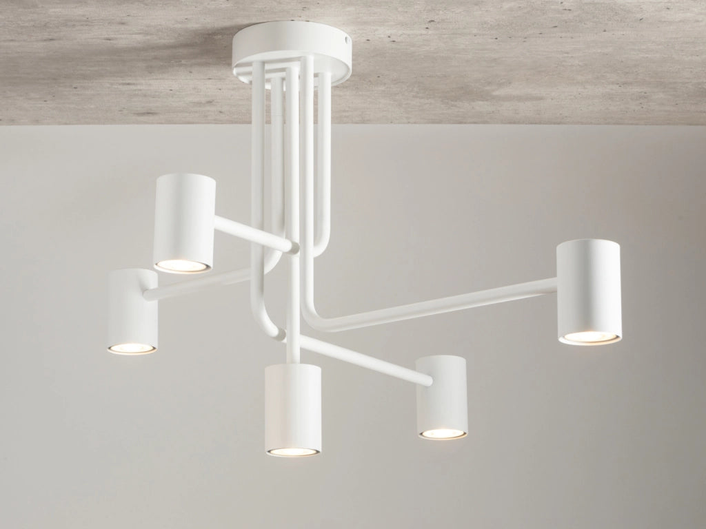 Plafoniera moderna bianca 5 luci Luis 5xGU10 25W Sigma