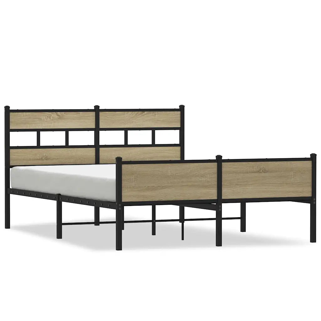 Giroletto senza Materasso-Struttura Letto Rovere Sonoma 140x200cm in Truciolato 684351