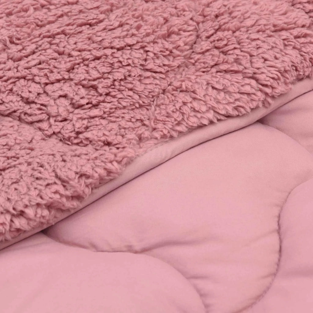 Duvet Invernale Rosa 155 x 220 cm Microfibra e Fleece Teddy 42026344