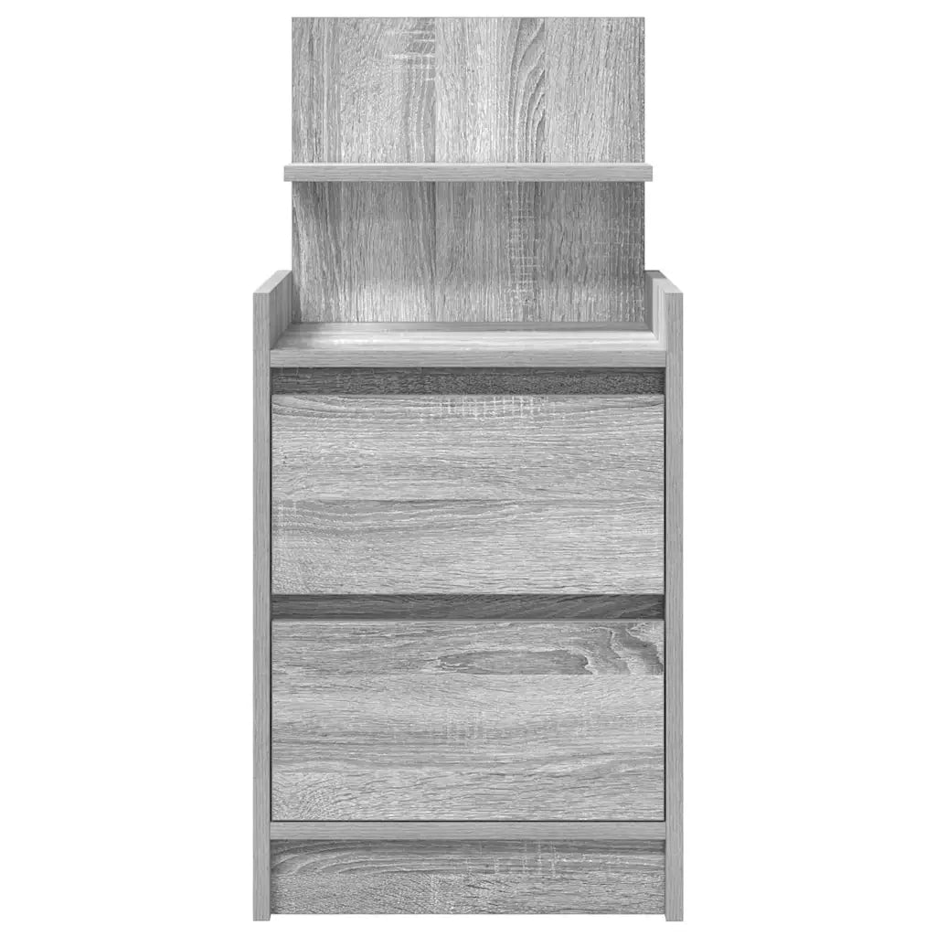 Comodino con 2 Cassetti Grigio Sonoma 38x34x80 cm 861365