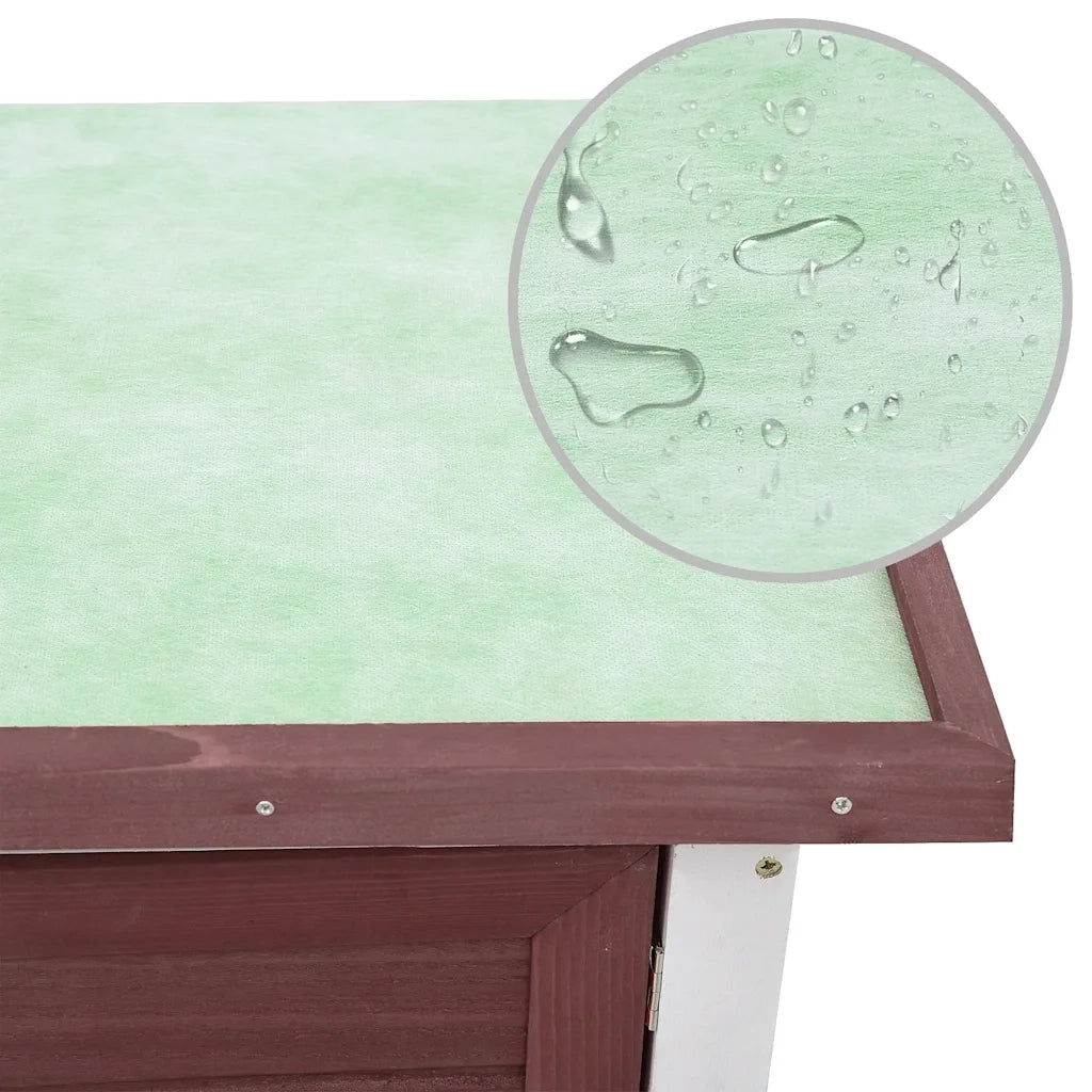 Conigliera per Esterni con 1 Porta Marrone in Legno cod mxl 54530