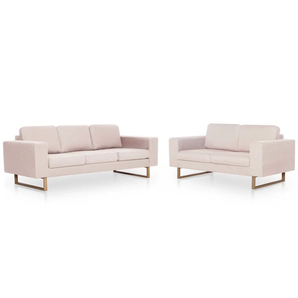 Set Divani 2 pz in Tessuto Crema 276859