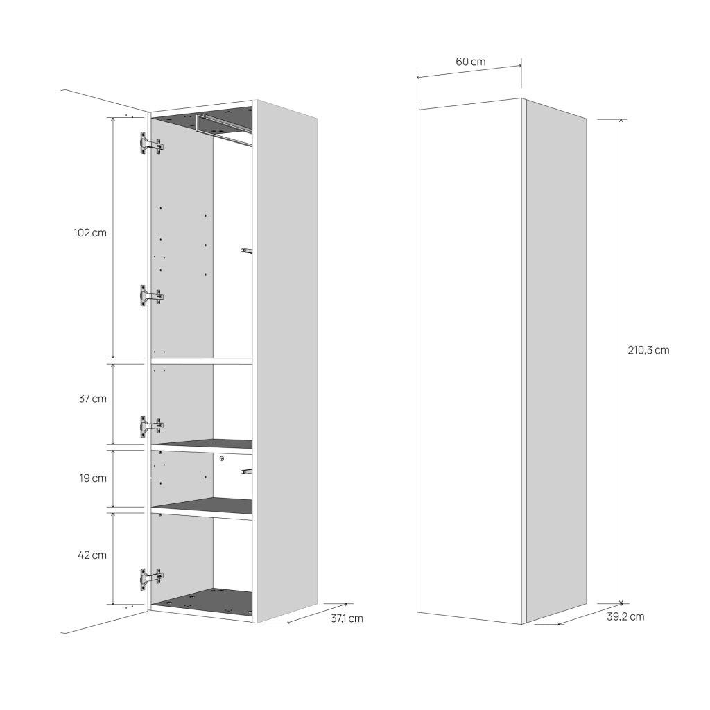 Letto Matrimoniale a Scomparsa Salvaspazio Kentaro H250 cm Marrone