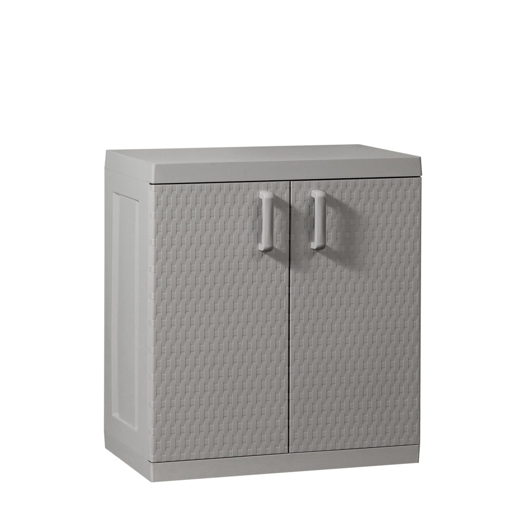 ARMADIO RESINA MEGA RATTAN BASSO L89xP54x96h GRIGIO