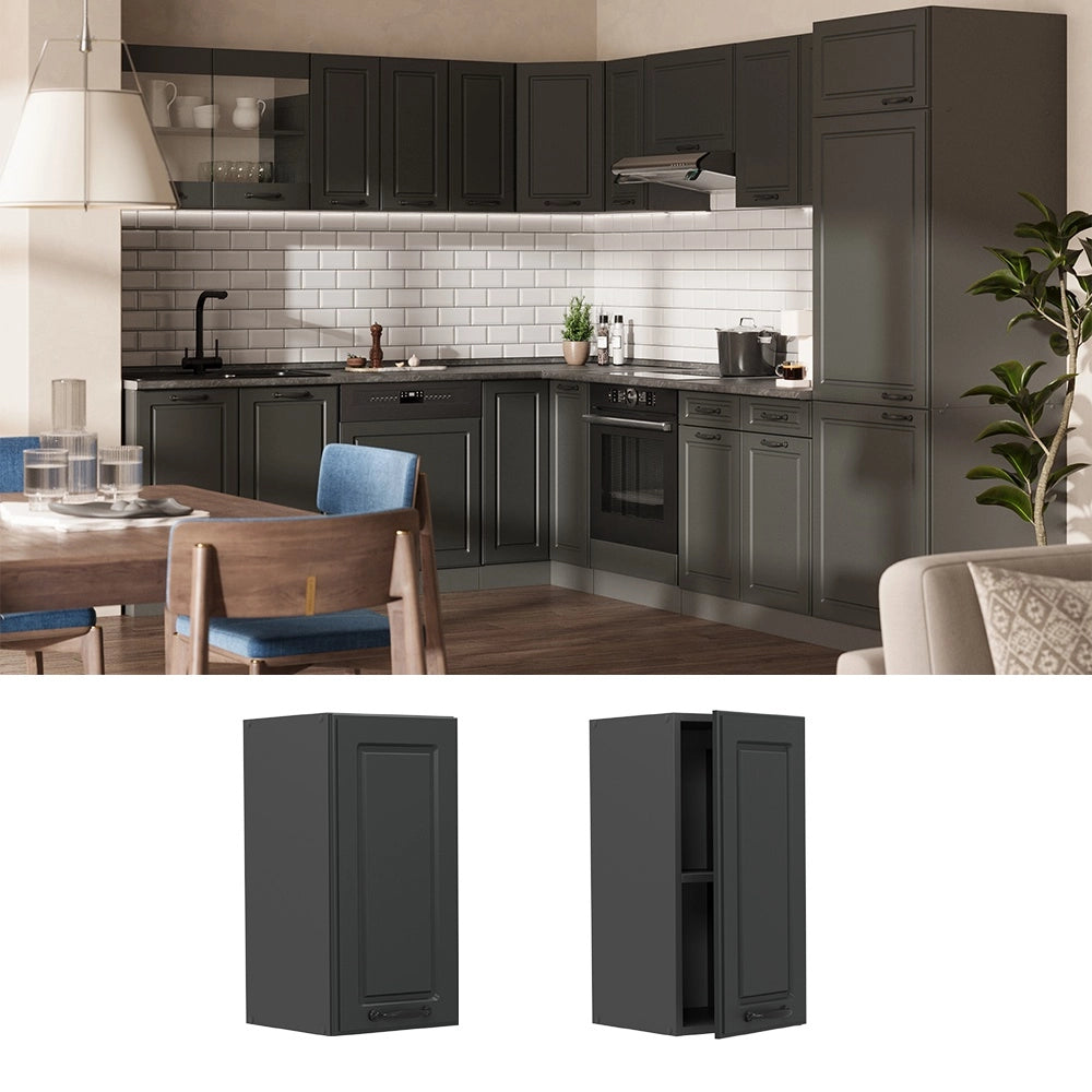 Pensile da cucina R-Line Antracite rustico/Antracite 30 cm Vicco