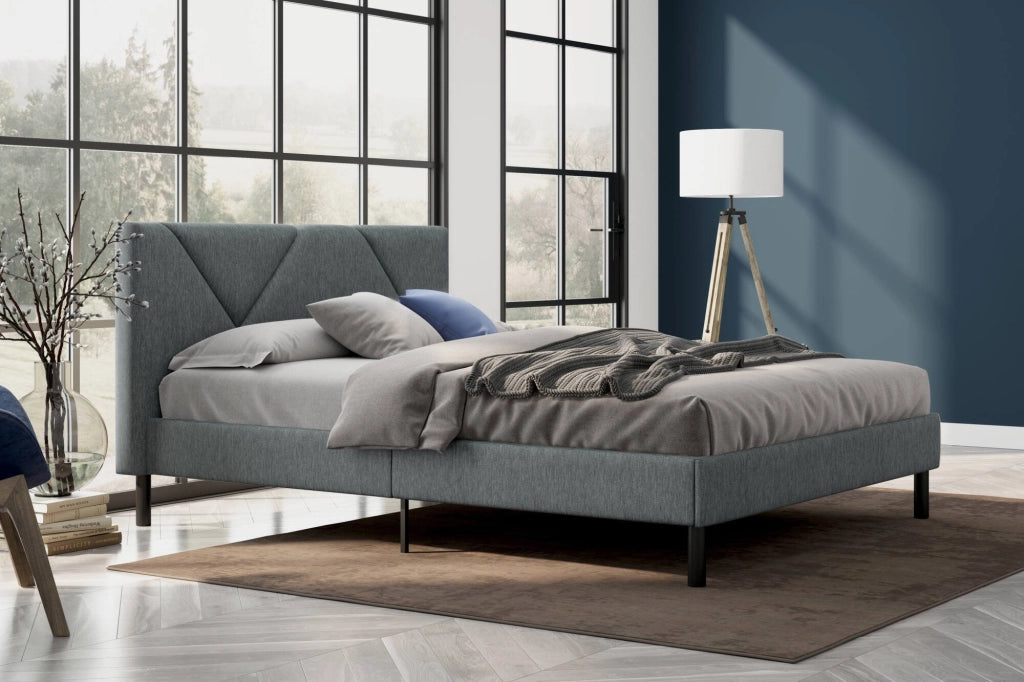 Hemera, Letto Piazza e Mezza Dimensione Materasso 120x190 cm, Grigio
