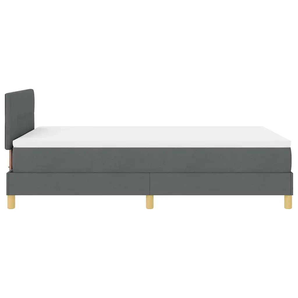 Letto a molle con cuscino Grigio scuro 120 x 200 cm Tessuto 3338910