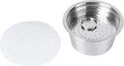 Tazza per capsule di caffè in acciaio inossidabile riciclabile per Dolce Gusto - Bianca.