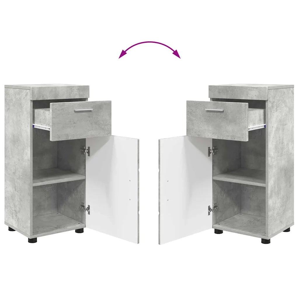 Set di mobili per il bagno TULUM 3 pz Grigio cemento 3398027