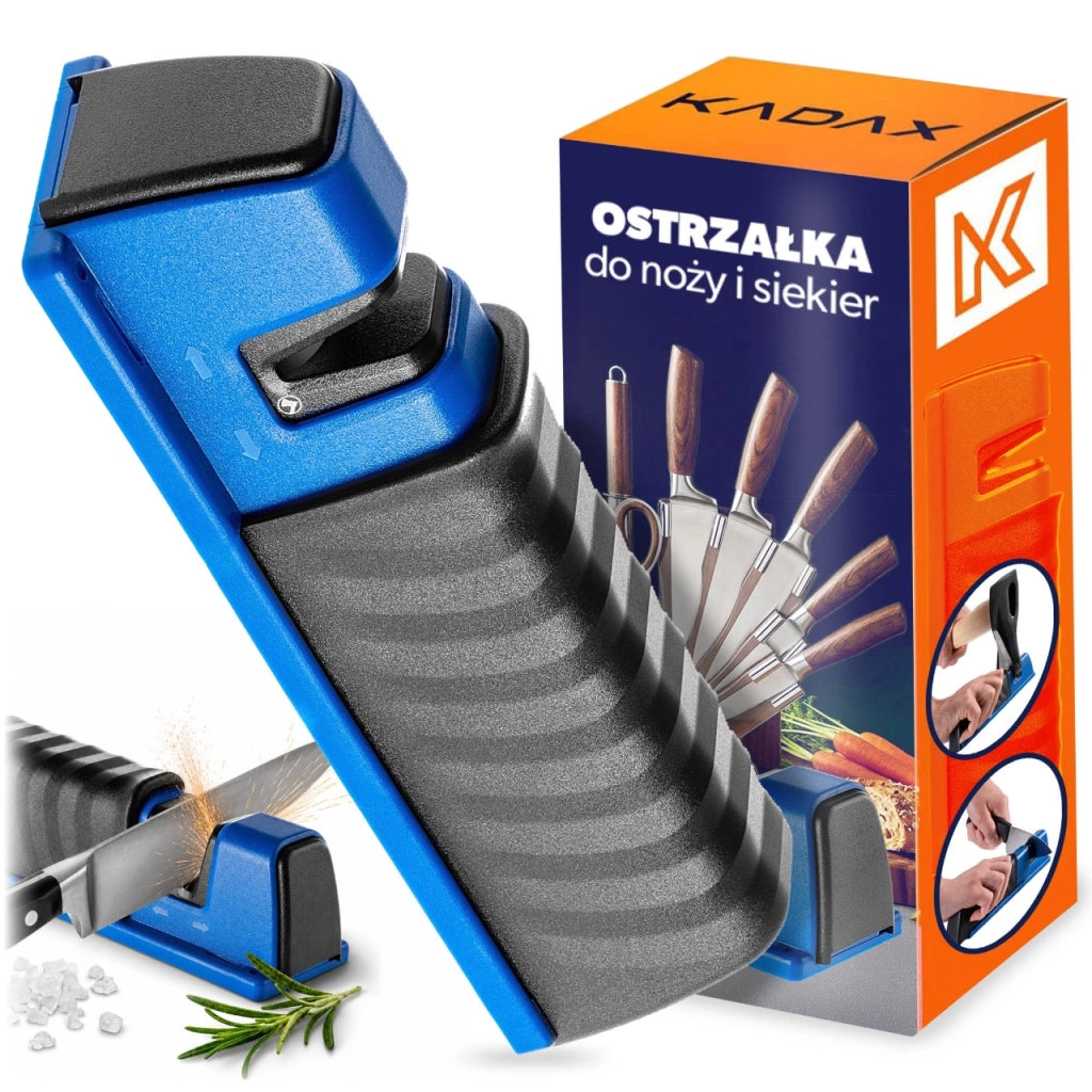 Affilacoltelli KADAX per coltelli da cucina, asce, affilatura, affilacoltelli, bifase, potente