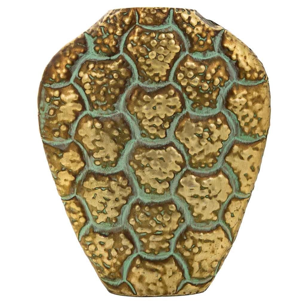Vaso metallo dorato 29x9.5x35h cm