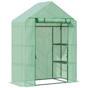 Serra da giardino con 4 ripiani ¨C zephmum ¨C verde 141x72x191 cm